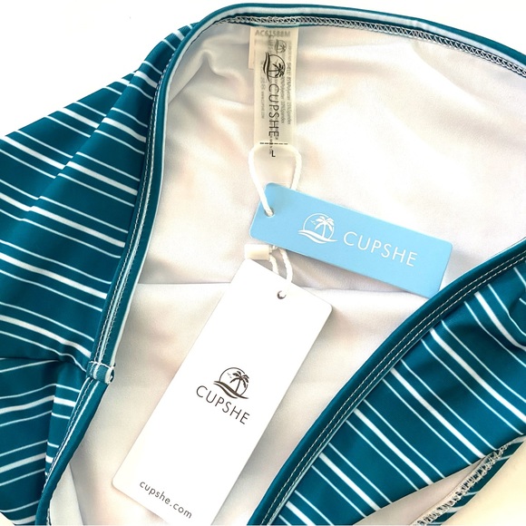 Cupshe High Waisted Striped Bikini Bottom - Picture 4 of 11